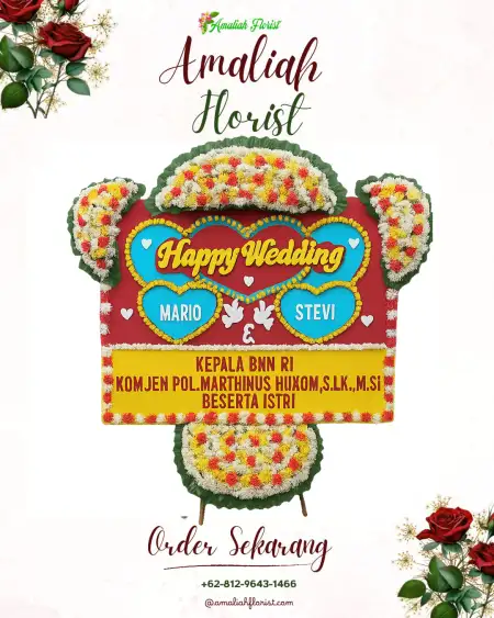 Papan Bunga Pernikahan Primpen